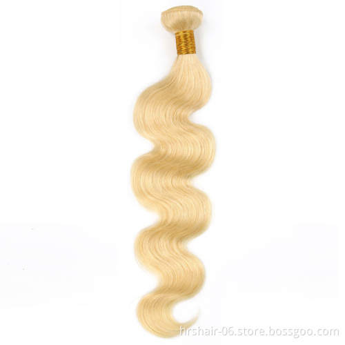 wholesale price malaysian body wave hair 613 bundles with 13x4 frontal lace closure blonde hair extension